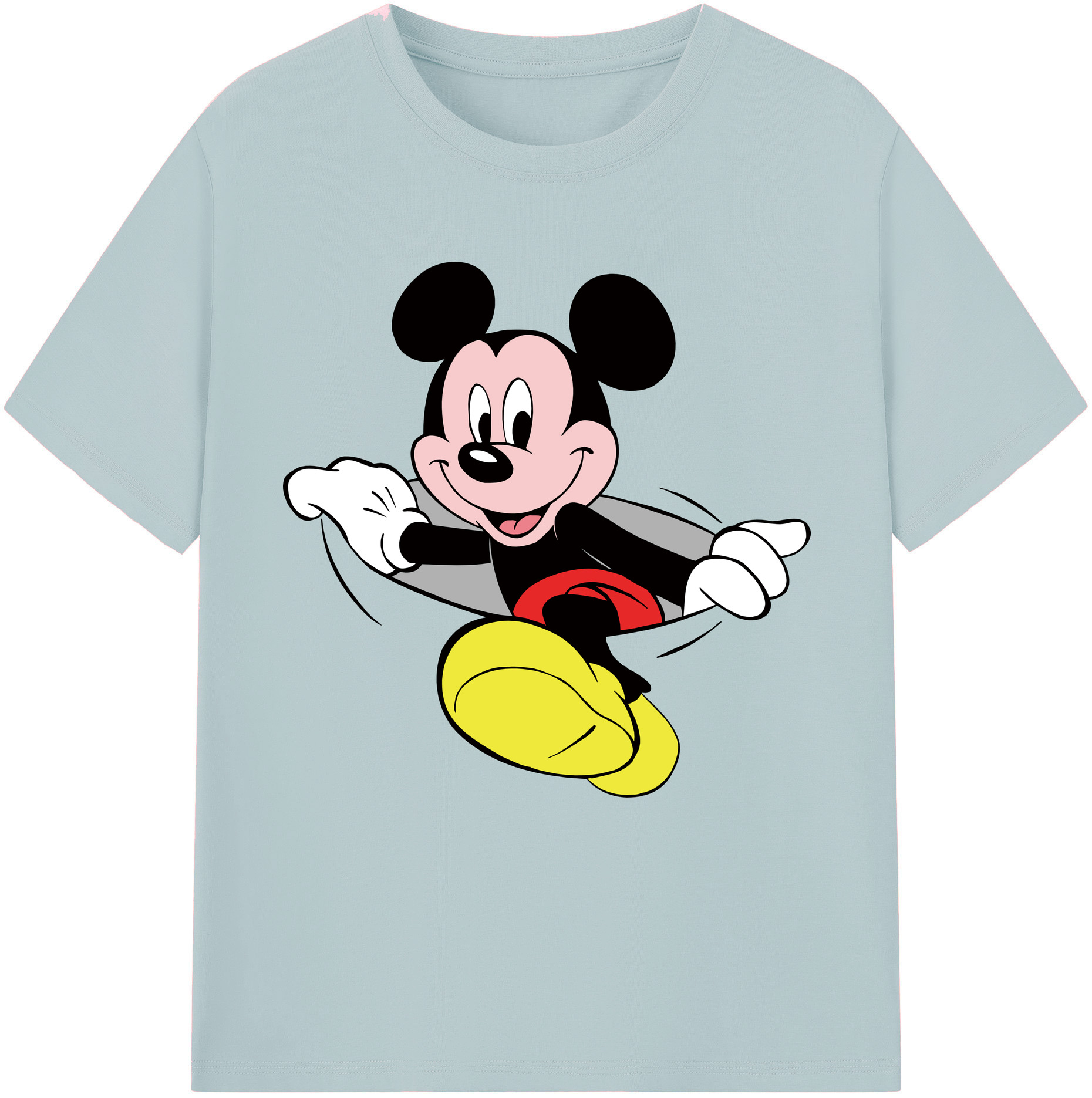（画像用） ミッキーマウス Mickey Mouse 綿100％半袖Tシャツ（フロントプリント）